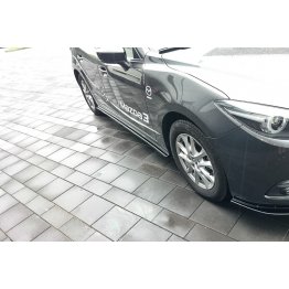 Накладки сплиттеры на пороги на Mazda 3 BM рестайл